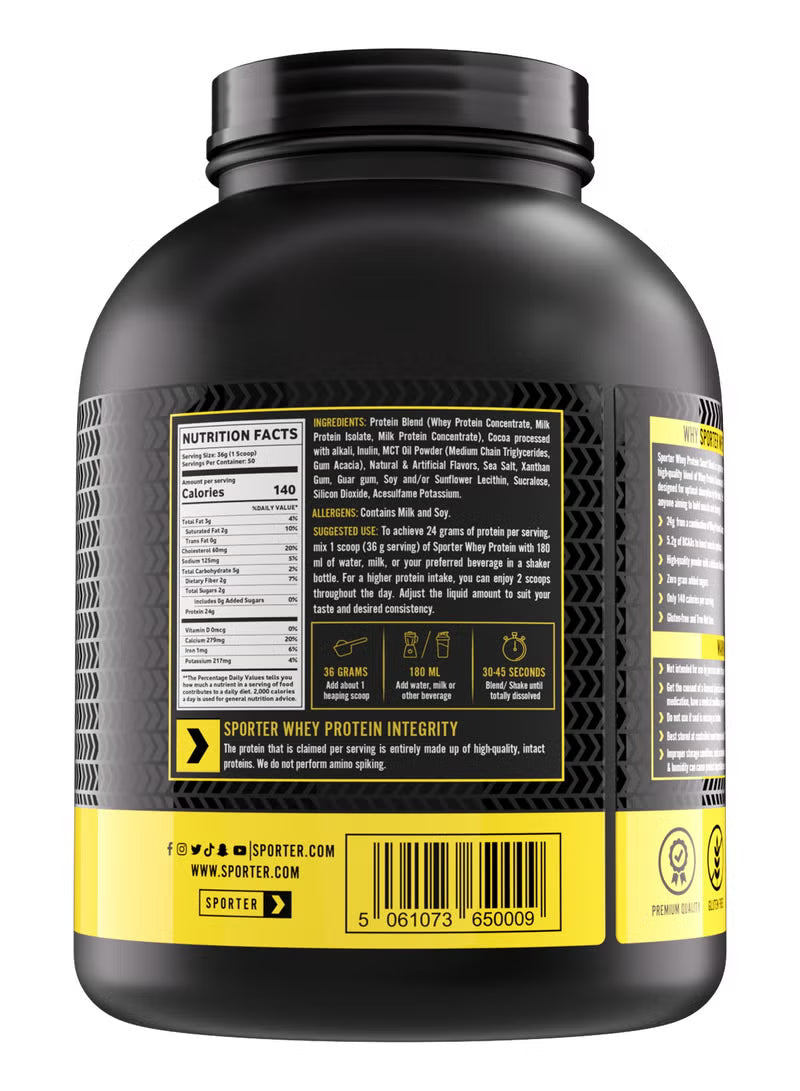 Sporter Whey Smart Blend Chocolate 24g Protein 5.2g BCAAs 1814g