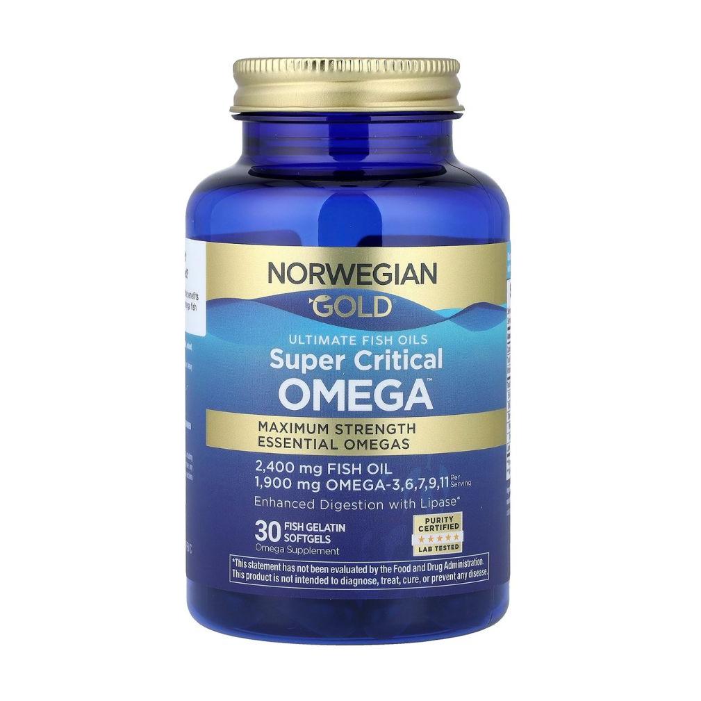RenewLife Super Critical Omega Norwegian Gold Omega 3 Fish Oil – 30 Softgels