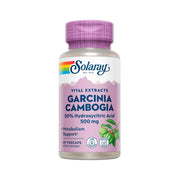 Solaray Garcinia Cambogia Fruit Extract – 60 Vegan Caps, 50% Hydroxycitric Acid, Non-GMO,