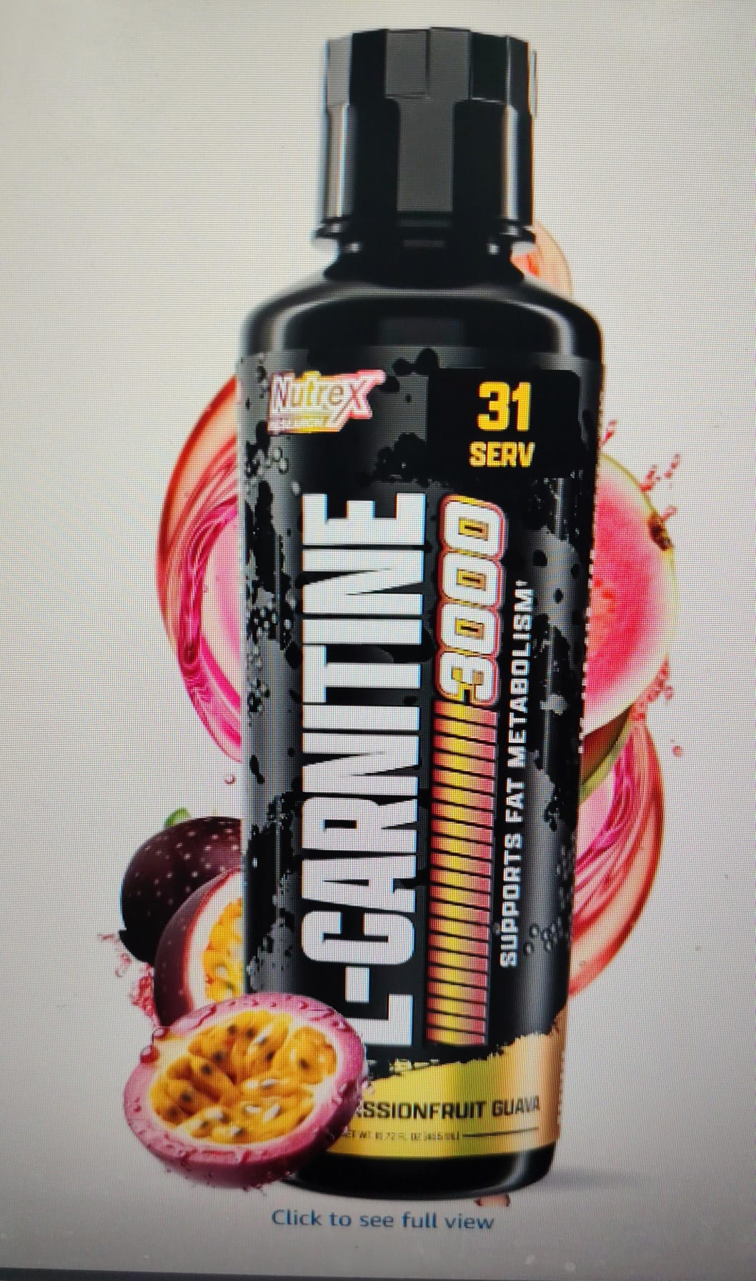 Nutrex Research L Carnitine 3000 - Clinically Dosed L-Carnitine Liquid for Energy, Metabolism & Muscle Recovery - Delicious Passionfruit Guava - No Sugar, No Carbs, No Stimulants - 31 Servings