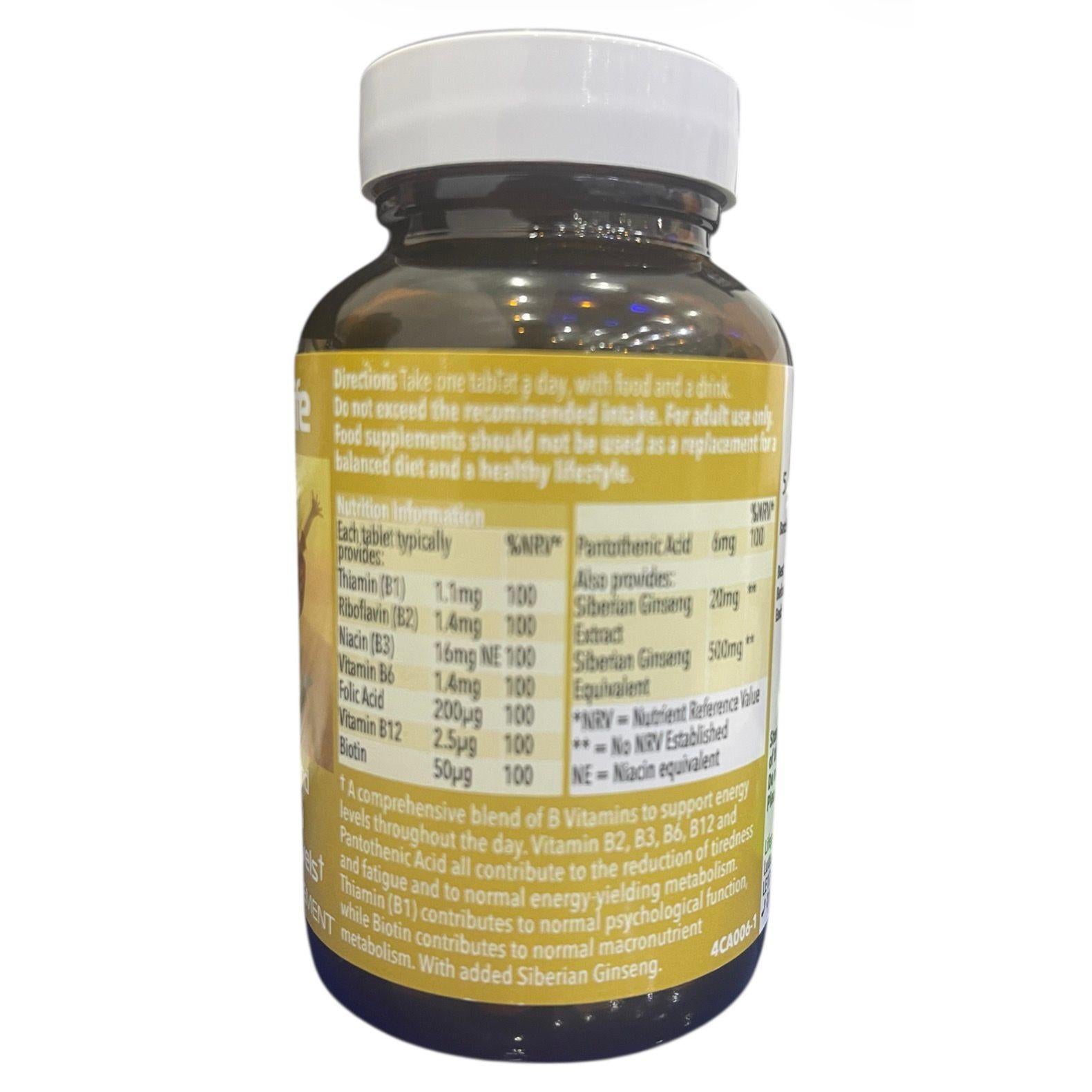 HealthiLife For Energy B Vitamins & Siberian Ginseng Complex 30 Tablets