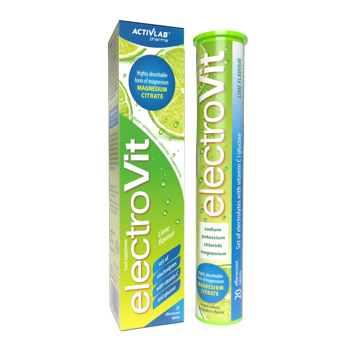 Activlab Electrovit Electrolytes 20 Effervescent Lime 86g
