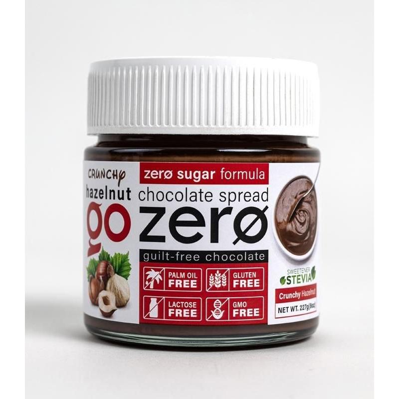 Go Zero Chocolate Spread Crunchy Hazelnut Keto Friendly Diabetic Friendly Gluten-Free Vegan & Halal 227g