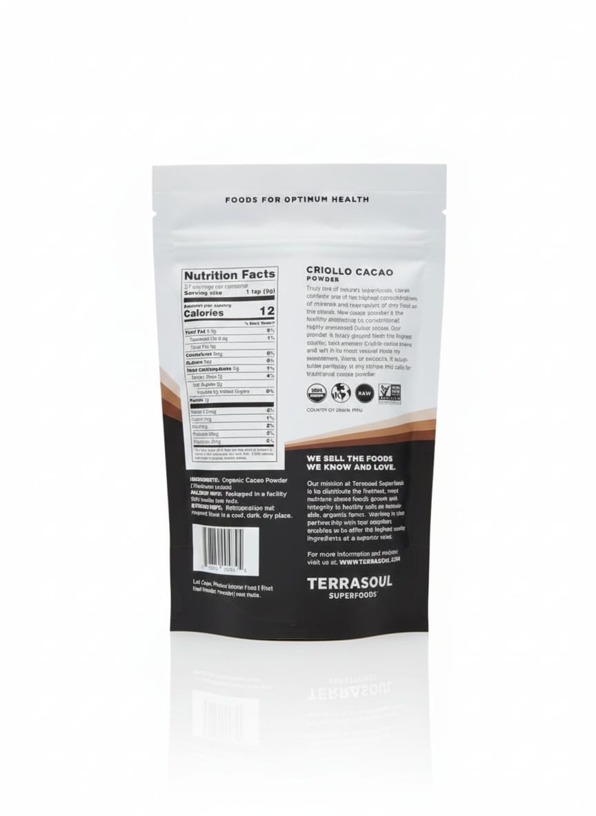 مسحوق الكاكاو العضوي من تيراسول سوبرفوودز  113غم