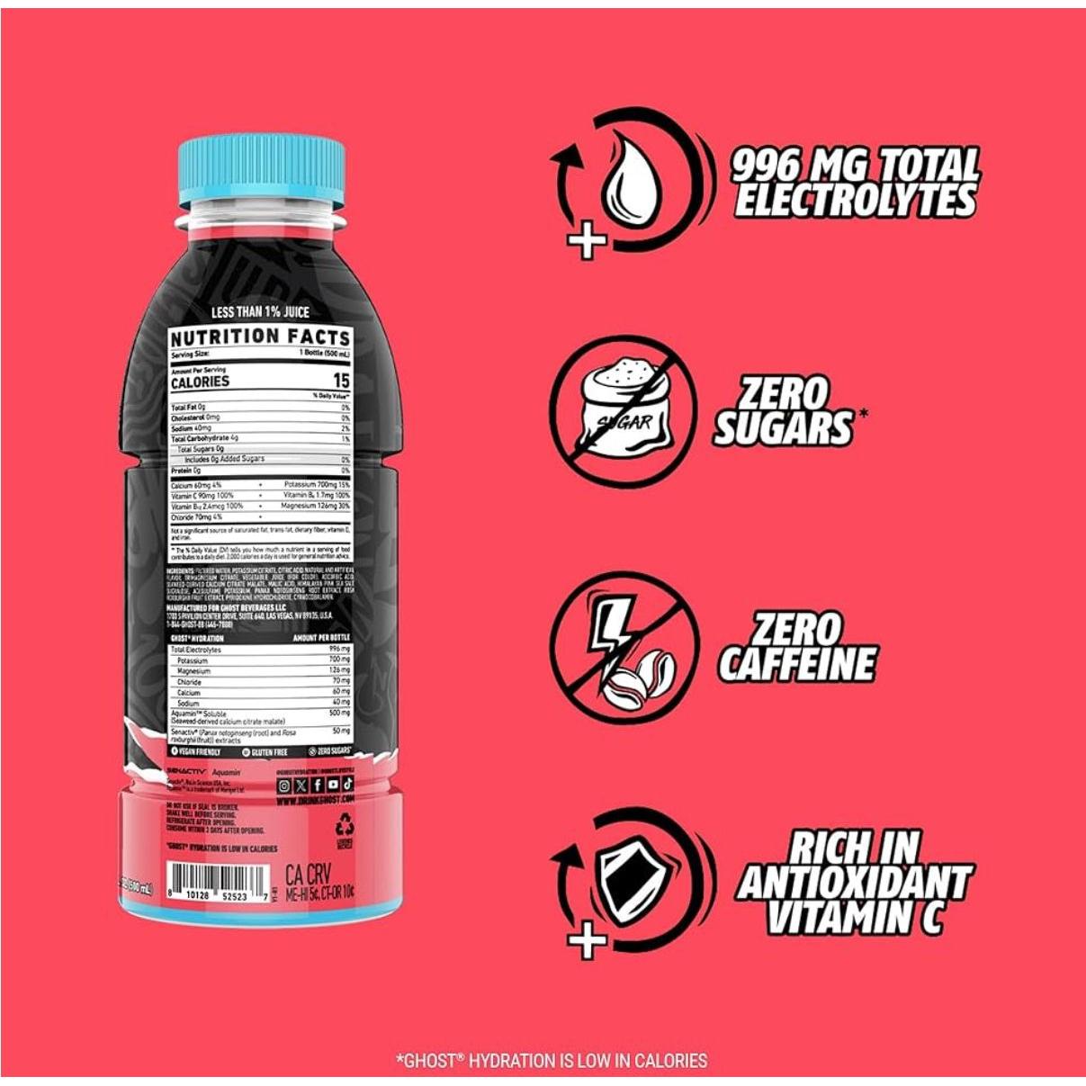 GHOST Hydration Drink - Kiwi Strawberry 500ml