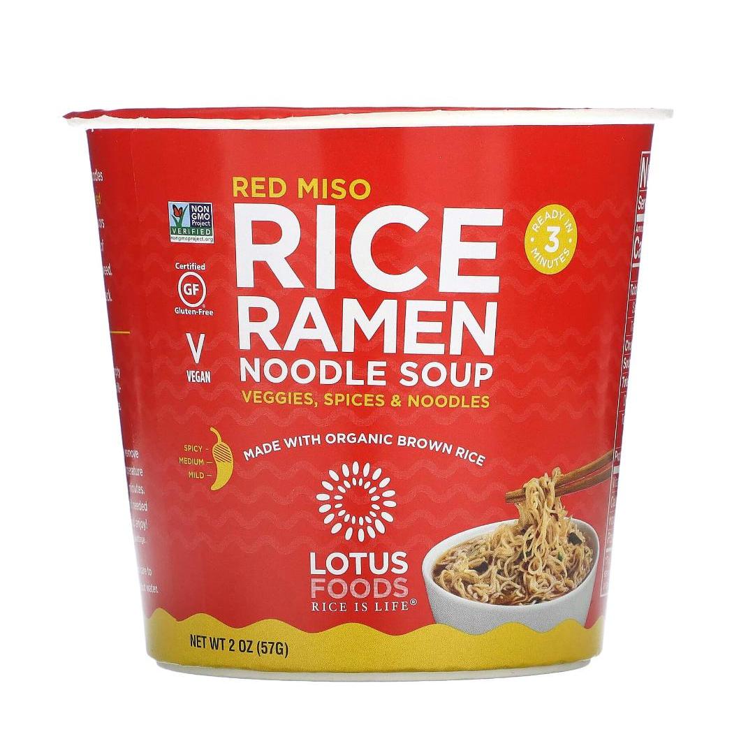 Lotus Foods Red Miso Rice Ramen Noodle Soup Cup 57g