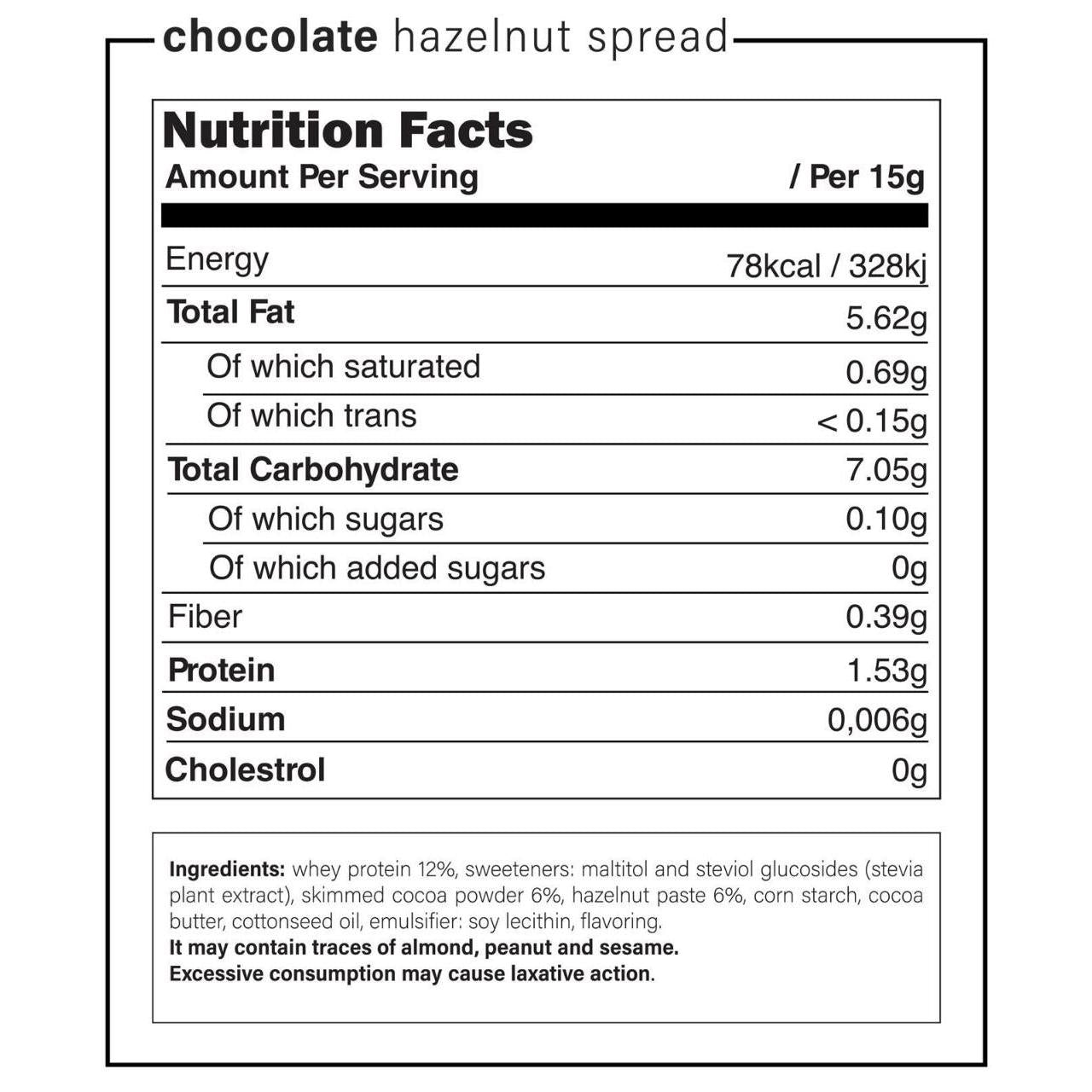 Go Zero Hazelnut Spread Creamy Chocolate Keto Friendly Diabetic Friendly Gluten-Free Vegan & Halal 25g