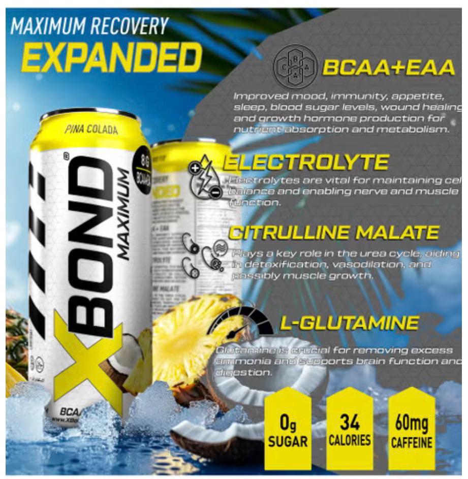 XBond Maximum BCAA+EAA Pina Colada Expanded 473ml