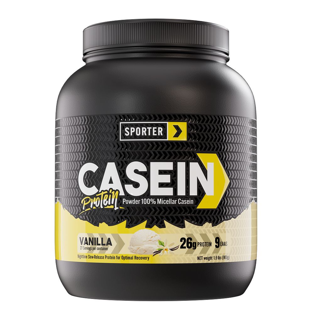 Sporter, Casein Protein, Vanilla, 2 lbs.(900 g)