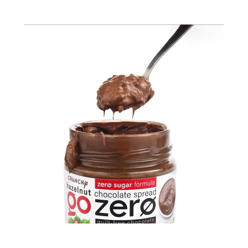 Go Zero Chocolate Spread Crunchy Hazelnut Keto Friendly Diabetic Friendly Gluten-Free Vegan & Halal 227g
