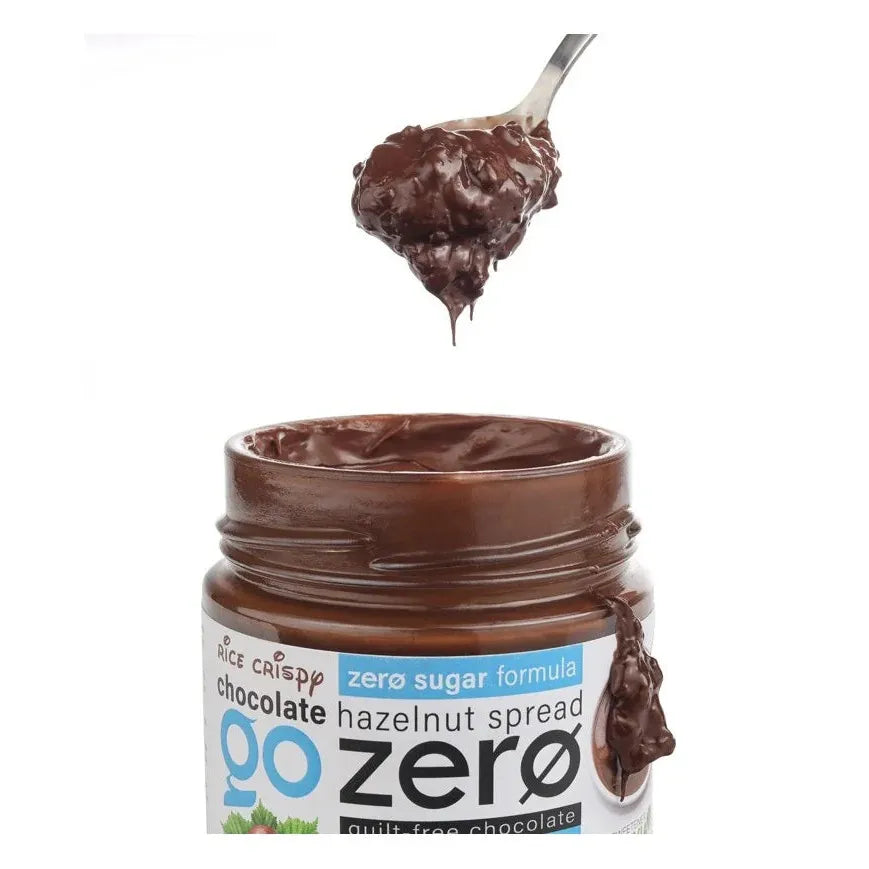 Go Zero Hazelnut Spread Rice Crispy Chocolate Keto Friendly Diabetic Friendly Gluten-Free Vegan & Halal 227g
