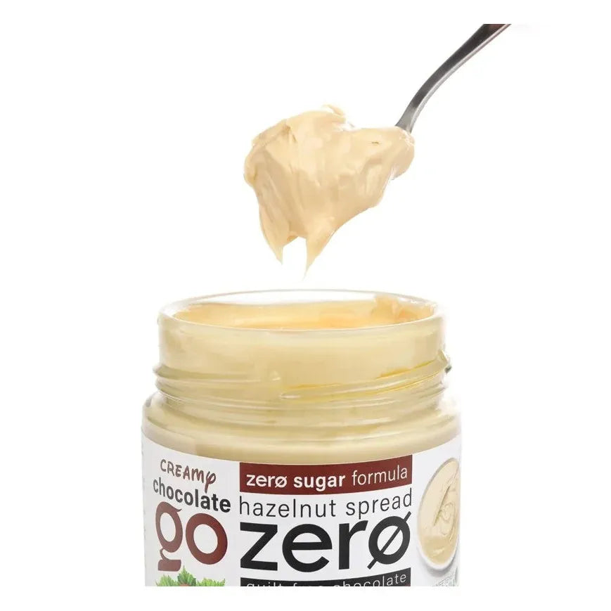 Go Zero Hazelnut Spread White Creamy Chocolate Keto Friendly Diabetic Friendly Gluten-Free Vegan & Halal 227g