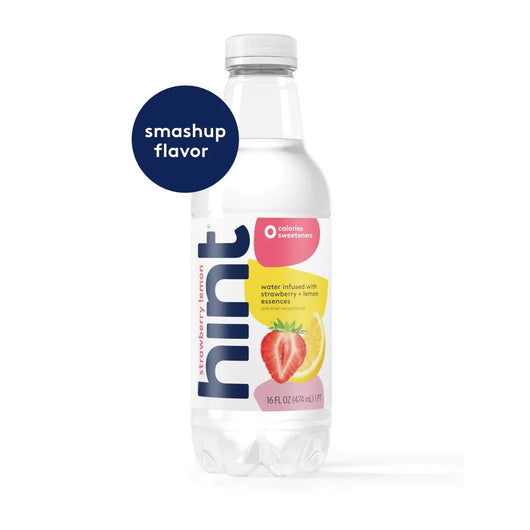 hint water strawberry lemon 0 Calories 0 Sweeteners 474ml