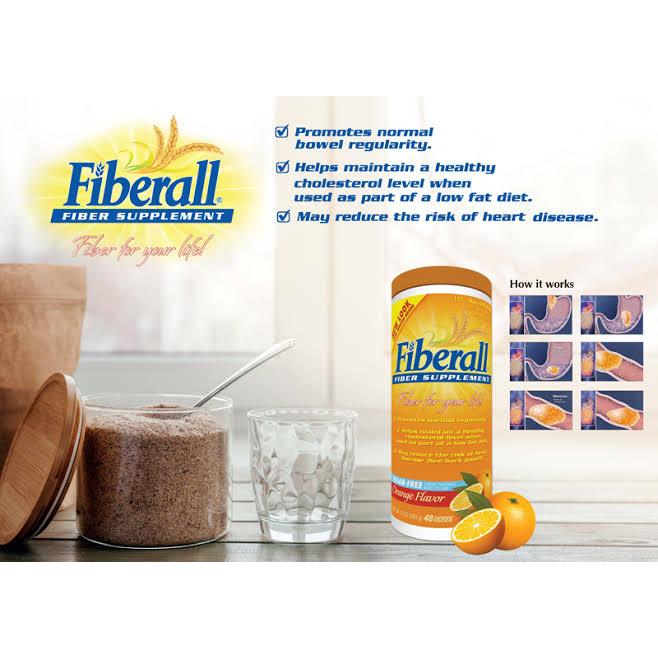 مسحوق مكمل الألياف "فايبرول" (Fiberall) بنكهة البرتقال، 283 جم