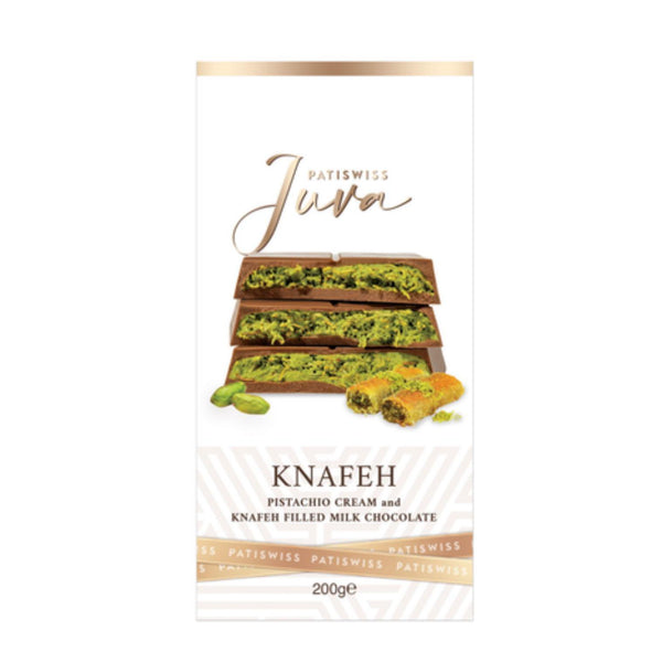 Patiswiss Knafeh pistachio cream and knafeh filled milk chocolate 200G