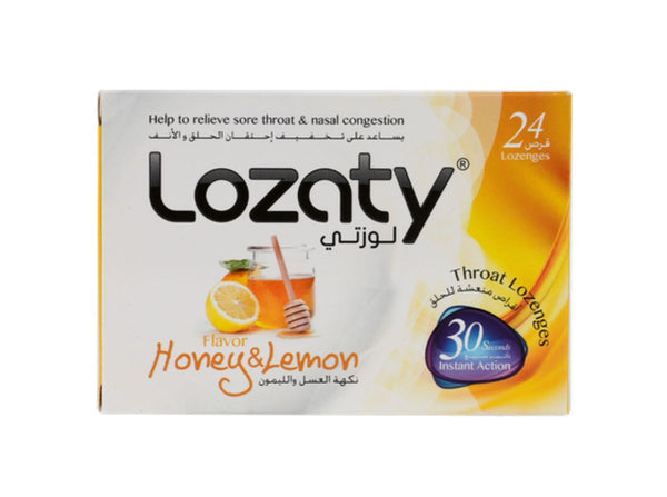 Lozaty Throat Lozenges Honey and Lemon 24Lozenges