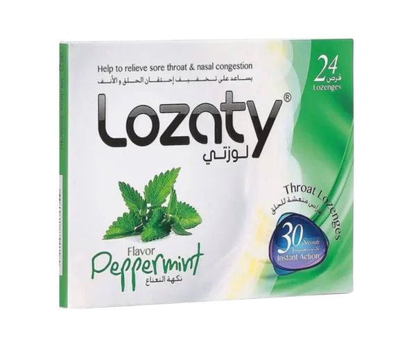 Lozaty Throat Lozenges Peppermint 24