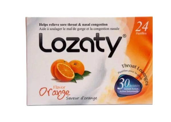 Lozaty Throat Lozenges Orange 24Lozenges