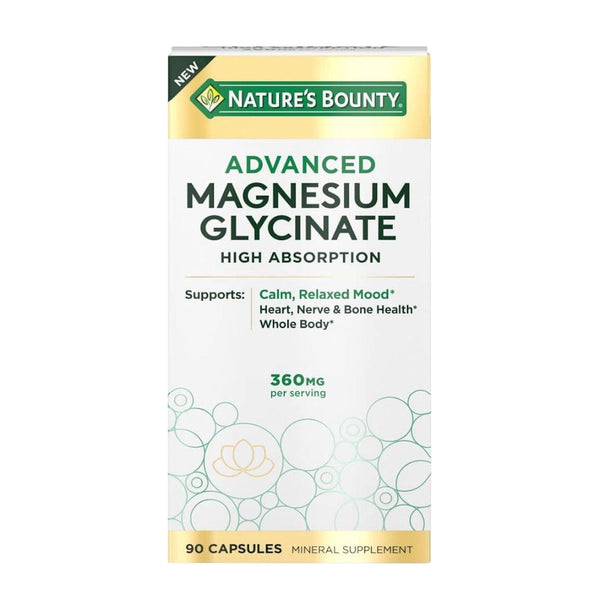 Nature's Bounty Advanced Magnesium Glycinate 360mg 90 Capsules