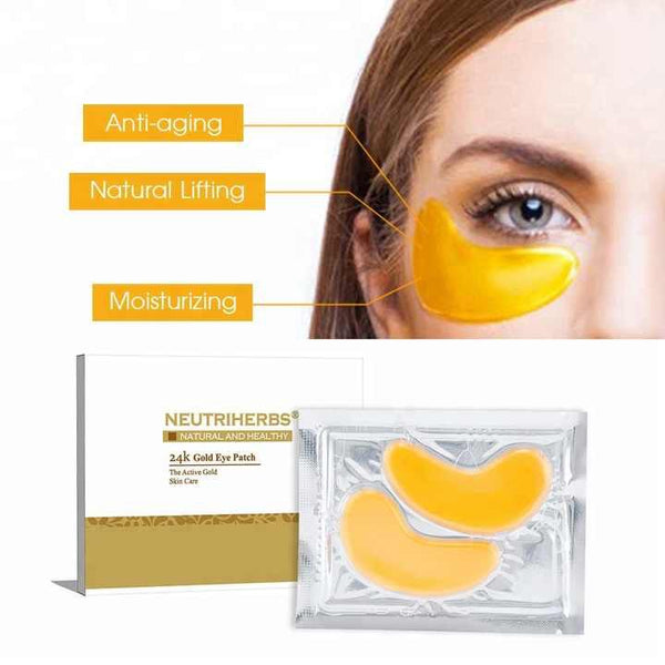 Neutriherbs Under Eye Patches Eye Mask for Dark Circles 24K Gold Eye Patch