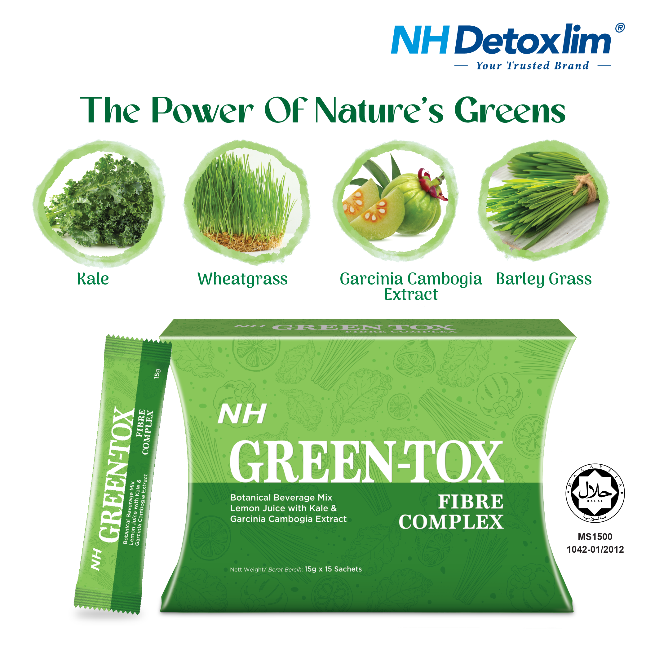 Herbal Home NH Green-Tox Fibre Complex (15g x 15 Sachets)