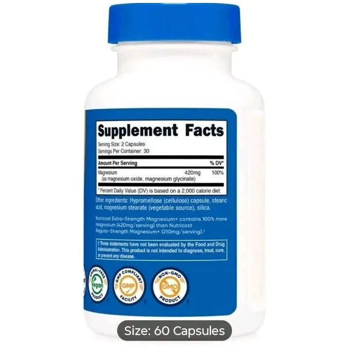 Nutricost Magnesium+ Extra Strength 420mg 60caps