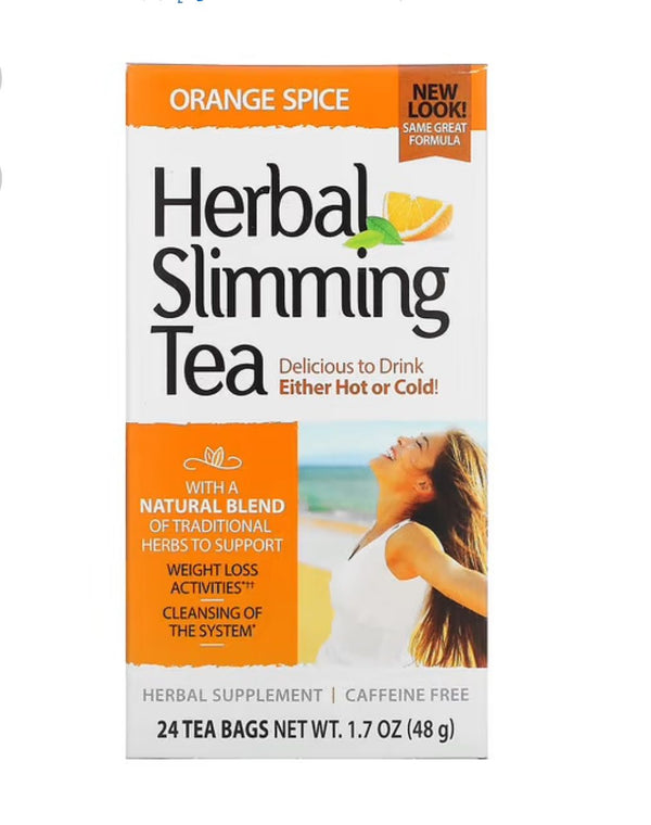 Herbal Slimming Tea, Orange Spice - 24 Tea Bags 1.7 oz (48G)