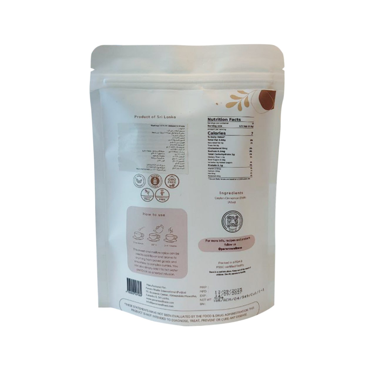 Organic Ceylon Cinnamon Alba Sticks 65g