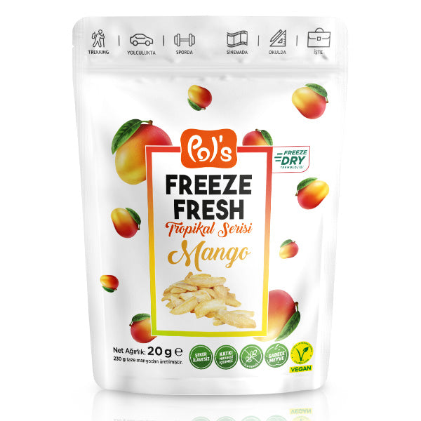 Pol’s Freeze Fresh Mango Freeze Dried No Added Sugar Non-GMO 20g