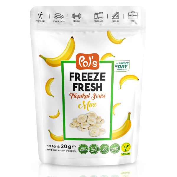 Pol’s Freeze Fresh Freeze Dried Banana No Added Sugar Non-GMO 20g