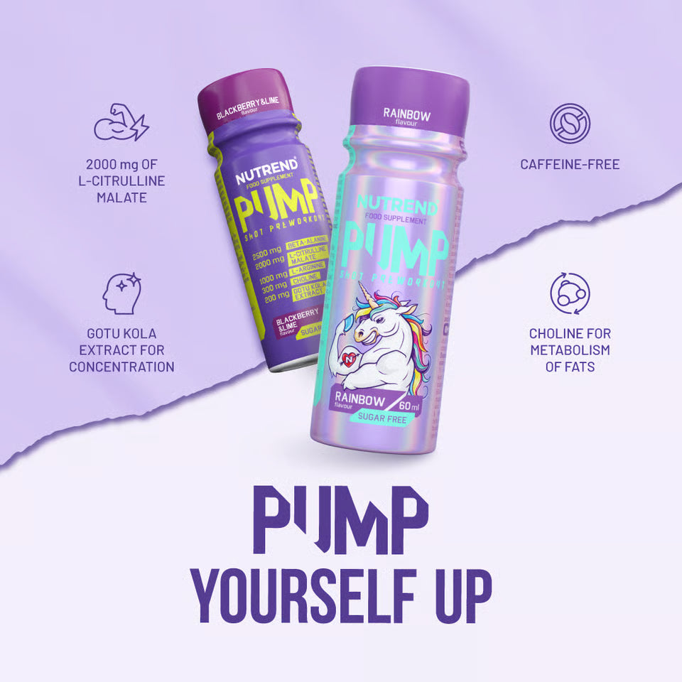Nutrend Pump Shot Caffeine-free Pre-workout Rainbow 60ml