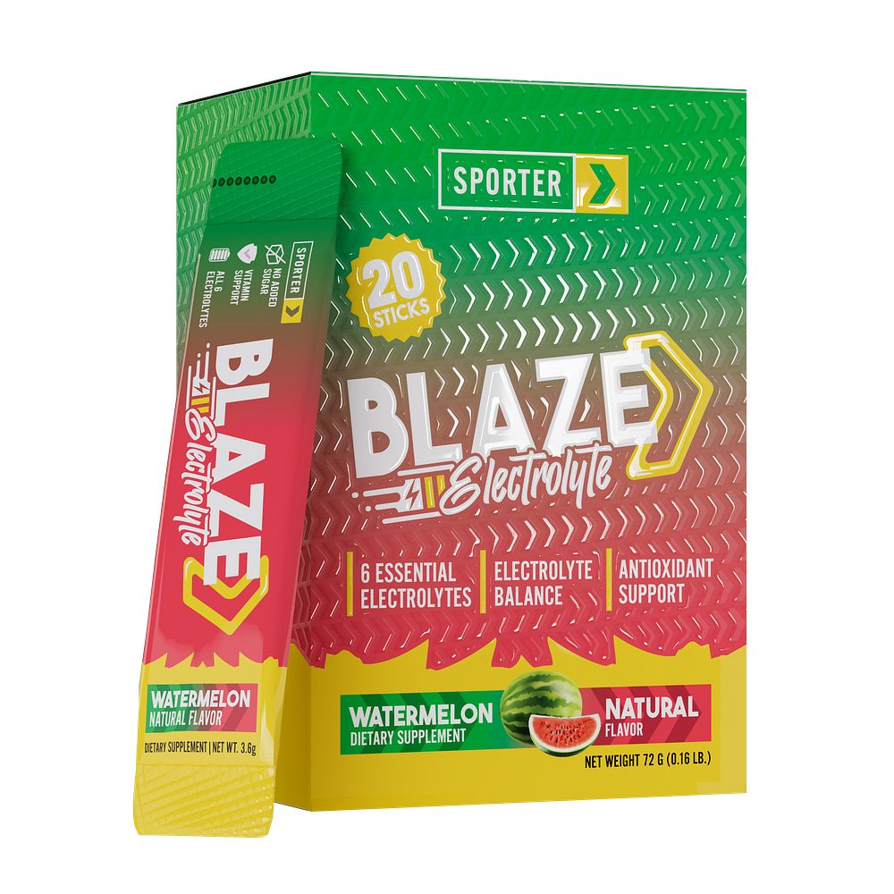 Sporter Blaze Electrolyte No Added Sugar Vegan Watermelon 20 Sticks